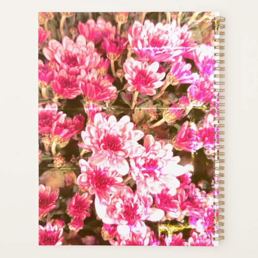 Pink Floral Bloom Pattern – Soft Botanical Design Planner (Achterkant)