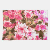 Pink Floral Bloom Pattern – Soft Botanical Design Theedoek (Horizontaal)