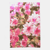 Pink Floral Bloom Pattern – Soft Botanical Design Theedoek (Verticaal)