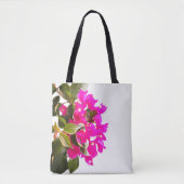 Pink Floral Bloom Tote Bag (Voorkant)