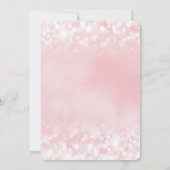 Pink Floral Bokeh Birthday Party Kaart (Achterkant)