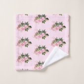 PINK FLORAL BOTANICAL BATHROOM TOWEL SET BAD HANDDOEK (Wasdoekje)