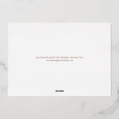 Pink Floral Botanical Save the Date Wedding Folie Uitnodiging (Achterkant)