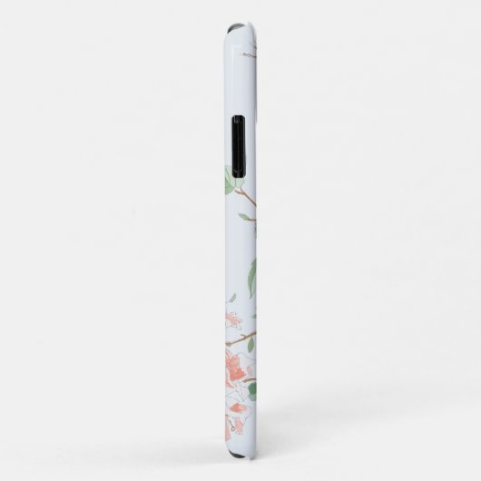 Pink Floral Bougainvillea Monogram Waterverf Case-Mate iPhone Case (Achterkant/rechts)