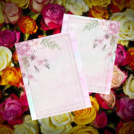 Pink Floral Boundbook paper