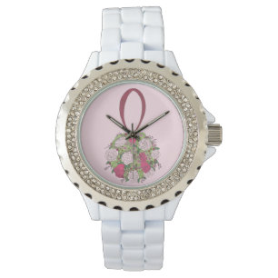 Pink Floral Bouquet Bride Wedding Bridesmaid Watch Horloge