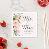 Pink Floral Bouquet & Mrs Wedding Reception Servet (Insitu)