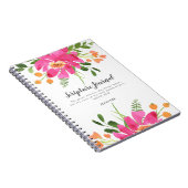 Pink Floral Bouquet Personalized Scriptjournaal Notitieboek (Rechterzijde)