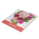 Pink Floral Bouquet Tegeltje (Zijkant)