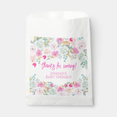 Pink Floral Boy Baby shower Favors Bedankzakje (Voorkant)
