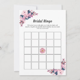 Pink Floral Bridal Bingo Vrijgezellenfeest spel Ka Kaart