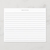 Pink Floral Bridal Shower Double Sided Recipe Card (Achterkant)