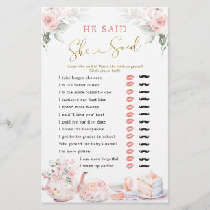 Pink Floral Bridal Tea Party zei ze