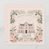 Pink Floral Bridgerton Manor House Kaart (Voorkant / Achterkant)