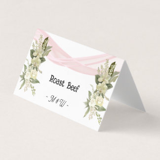 Pink Floral Buffet Kaart