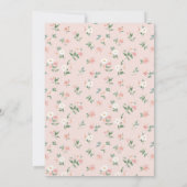 Pink Floral Bunny 1st Birthday Kaart (Achterkant)