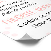 Pink Floral Bunny Face 1st Birthday Milestone Poster (Hoek)