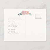 Pink Floral Butterflies Bewegende Aankondiging (Achterkant)