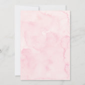 Pink Floral Butterfly First Birthday Kaart (Achterkant)