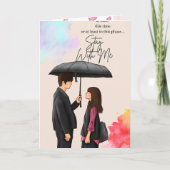 Pink Floral Butterfly Folded Greeting Card – Blank Kaart (Voorkant)