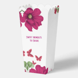 Pink Floral Butterfly Watercolor Favor Box Bedankdoosjes
