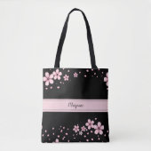 Pink Floral Canvas tas (Voorkant)