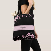 Pink Floral Canvas tas (Dichtbij)
