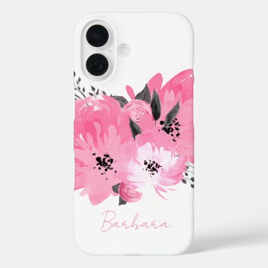 Pink Floral Case-Mate iPhone Case (Achterkant)