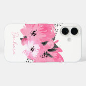 Pink Floral Case-Mate iPhone Case (Achterkant (horizontaal))