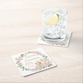 Pink Floral Chalice First Holy Communion  Kartonnen Onderzetters (Insitu)