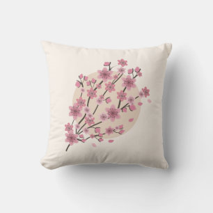 Pink Floral Cherry Blossom Tree Petals Kussen