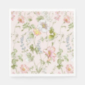 Pink Floral Chinoiserie Servet (Voorkant)