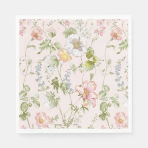 Pink Floral Chinoiserie Servet