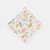 Pink Floral Chinoiserie Servet (Hoek)
