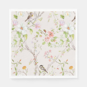 Pink Floral Chinoiserie Servet