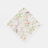 Pink Floral Chinoiserie Servet (Hoek)
