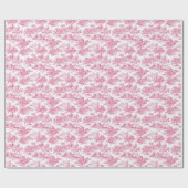 Pink Floral Chinoiserie Toile Cadeaupapier (Vlak)
