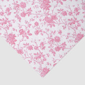 Pink Floral Chinoiserie Toile Tissuepapier (Detail)