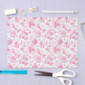 Pink Floral Chinoiserie Toile Tissuepapier (Craft)