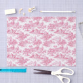 Pink Floral Chinoiserie Toile Tissuepapier (Craft)