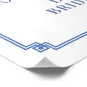 Pink Floral Chinoiserie Vrijgezellenfeest Welkom Poster (Hoek)