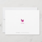 Pink floral Chinoiserie Wedding save the date (Achterkant)