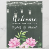 Pink Floral Chlakboard - budget voor aangepaste br (Voorkant)