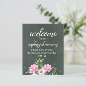 Pink Floral Chlakboard - budget voor aangepaste br (Staand voorkant)