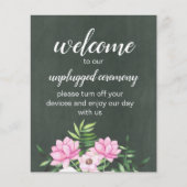 Pink Floral Chlakboard - budget voor aangepaste br (Voorkant)