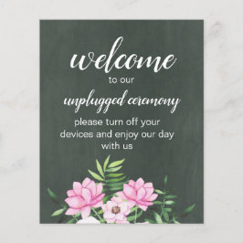 Pink Floral Chlakboard - budget voor aangepaste br