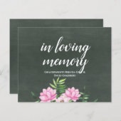 Pink Floral Chlakboard - budget voor aangepaste br (Voorkant / Achterkant)