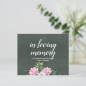 Pink Floral Chlakboard - budget voor aangepaste br (Staand voorkant)