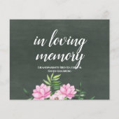 Pink Floral Chlakboard - budget voor aangepaste br (Voorkant)