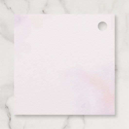 Pink Floral Communion Bedankjes Labels (Achterkant)